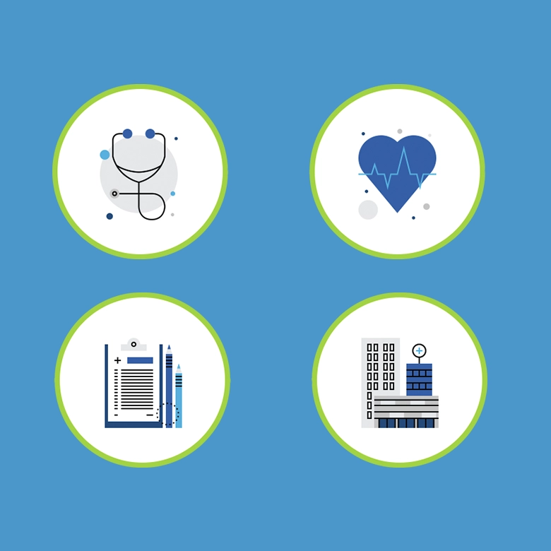 Healthcare advocacy group icon and branding design