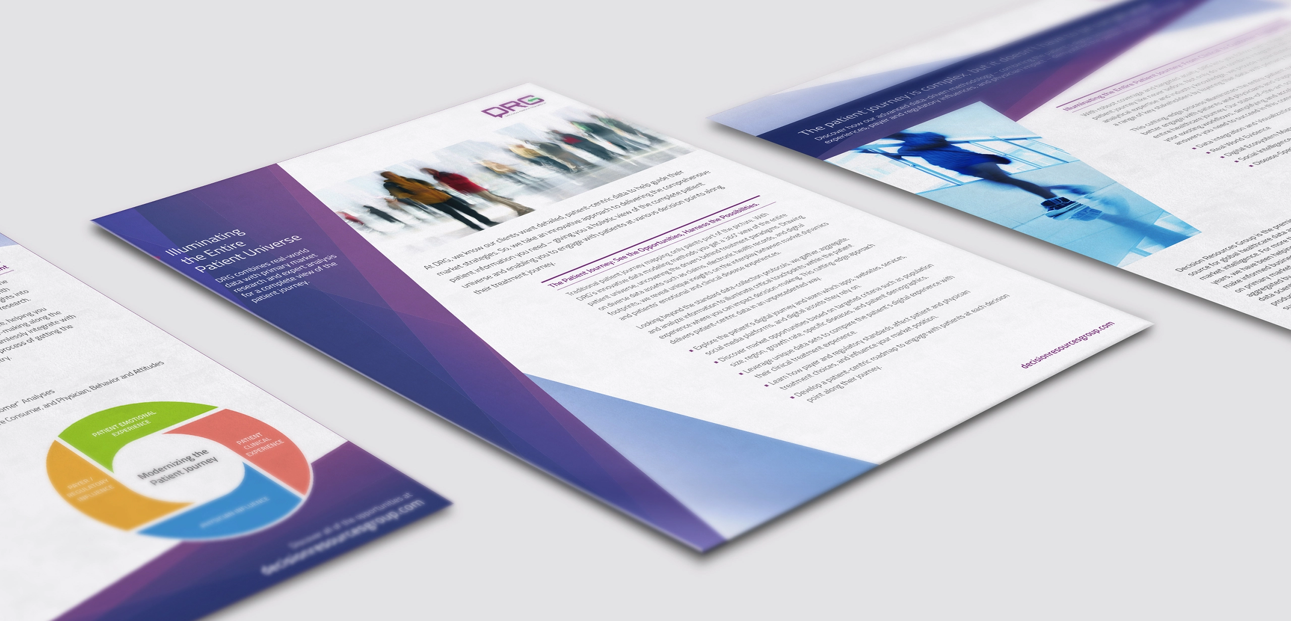 Data sheet branding and design for a global information and technology services company