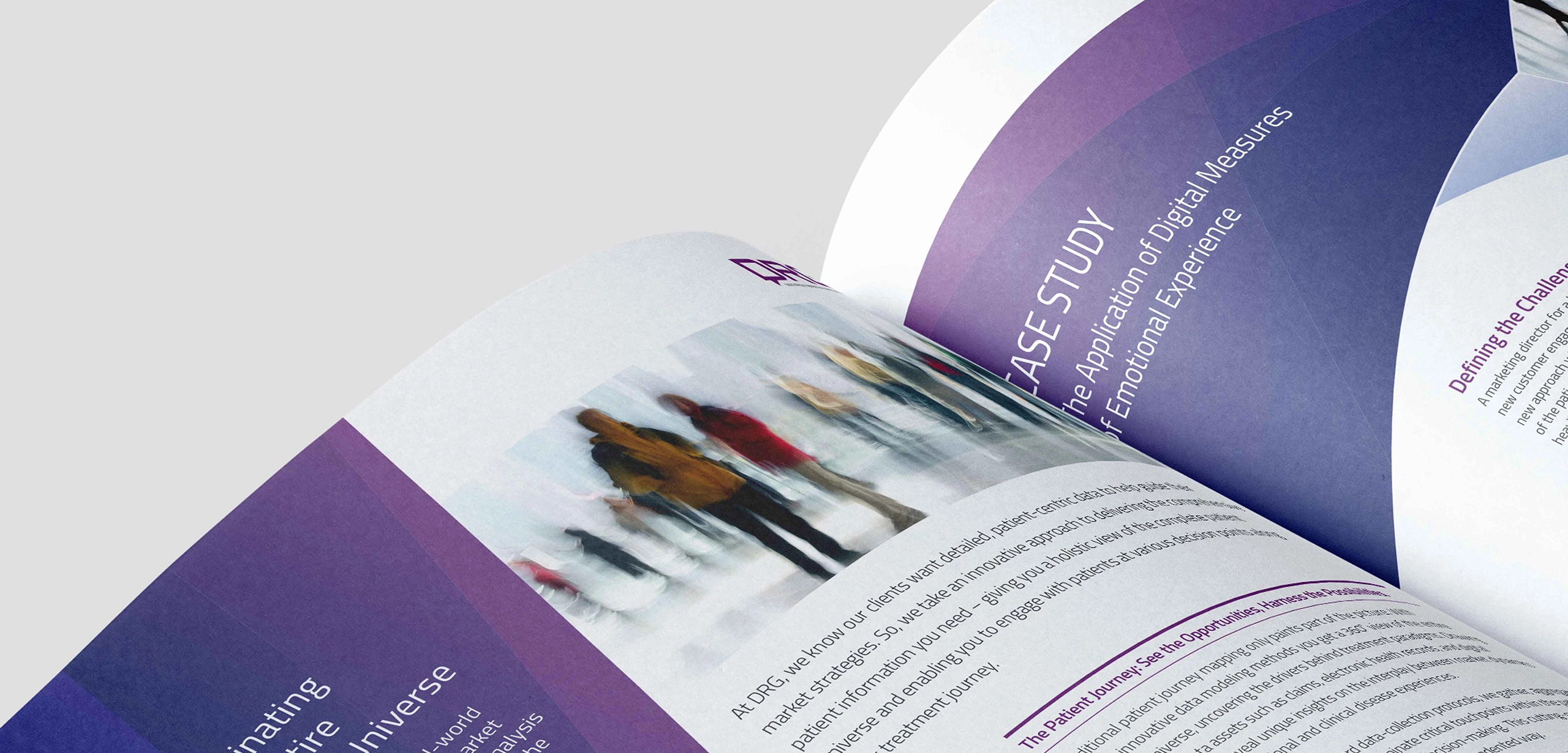 Sales sheet branding and design for a global information and technology services company
